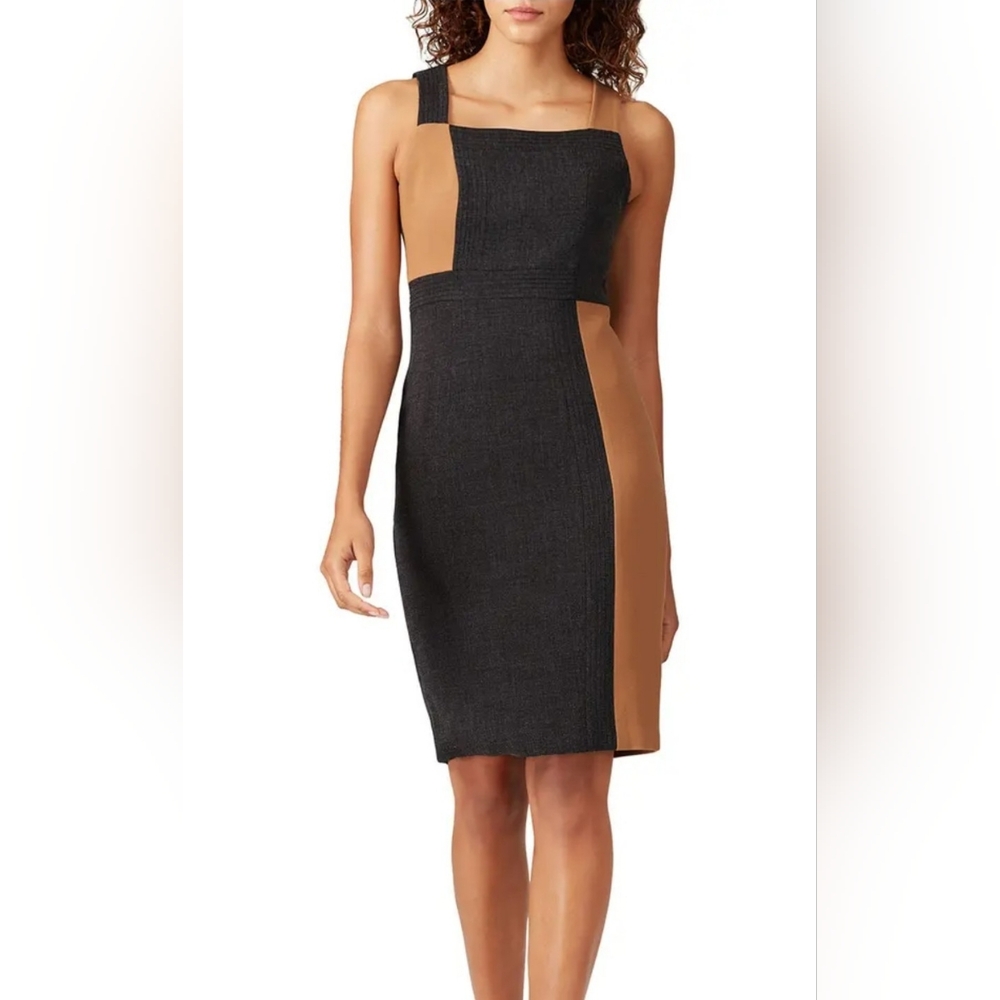 NWOT Camel and Gray Colourblock Dress By Toccin